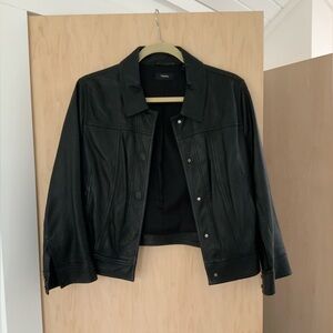 Theory leather jacket size small